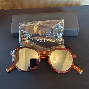 John Varvatos Tortoise Shell Polarized Unisex Sunglasses